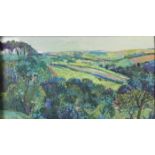 § Fred Yates (British, 1922-2008), 'Landscape near Bodmin', oil on board, unsigned,