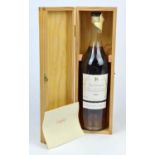 Grand Armagnac Baron de Lustrac, 1964, single bottle, in a wooden box