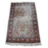 Indian part silk rug off Persian tree of life design 154cm x 93cm
