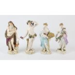 Four Meissen models of the Four Seasons, late 19th/early 20th Century, impressed and scribed marks