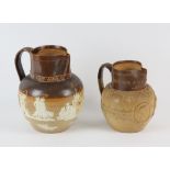 Collection of Doulton miniature pots and jugs, to include two miniature figures of Mr Pickwick and