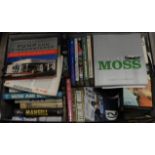 Large collection of Motoring books, to include Stirling Moss 'The authorised Biography' by Robert
