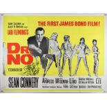 James Bond Dr. No (R-1967) British Quad film poster, the first in the James Bond series,