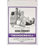 James Bond Thunderball (Re-release) UK Double Crown film poster, starring Sean Connery,