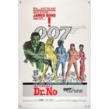 James Bond Dr. No (1980's) Official re-release One Sheet film poster, folded, 27 x 41 inches.