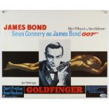 James Bond Goldfinger (1970's Release) Belgian film poster, single fold, 18.5 x 22.5 inches.