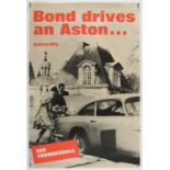 James Bond 'Bond Drives an Aston...Naturally' Thunderball film / dealership poster,