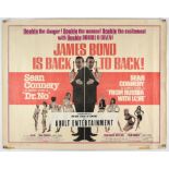 James Bond Dr. No / From Russia With Love (R-1965) Half Sheet film poster, folded, 22 x 28 inches.