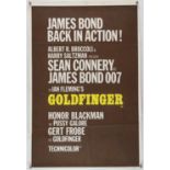 James Bond Goldfinger - UK Double Crown film poster, brown with yellow 'Goldfinger',