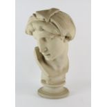 MANNER OF ANTHONY REDMILE, bust of a lady on a socle, in the Grand Tour manner, 53cm high