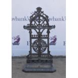 FALKIRK FOUNDARY, Aesthetic Movement umbrella stand, late 19th Century, with registration mark,