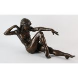 RONALD CAMERON, (BRITISH,1930-2013), Infinity 3, a bronze study of a nude woman, signed to the base,