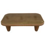 JULIAN CHICHESTER,an Island coffee table, bleached oak and washed brass, 38cm high x 130cm wide x