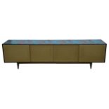 JULIAN CHICHESTER, a Gorky rectangular sideboard, applied with Osbourne and Little wall paper,