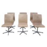 ARNE EMIL JACOBSEN (DANISH, 1902-1971) FOR FRITZ HANSEN, six Oxford dining chairs, designed 1965,