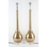 JULIAN CHICHESTER, a pair of Avignon lamps, gilt glass colourway, on lucite base.