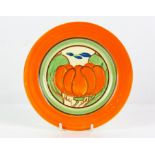 CLARICE CLIFF (BRITISH, 1899-1972), Lily (Orange), plate, printed marks to base, impressed marks,