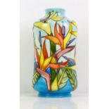 JEANNE MCDOUGALL FOR MOORCROFT, California design vase cylindrical with waisted form and narrow