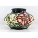 KERRY GOODWIN FOR MOORCROFT, Woodstock designed vase, decorated with wine red roses and ribbons of