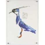 Vic Reeves (British, b. 1959), 'Lapwing Peewit Plover', lithograph in colours, unsigned,
