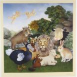 Beryl Cook (British, 1926-2008), 'Peaceable Kingdom', lithograph in colours, ed. 36/650,