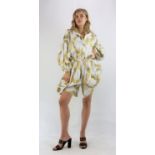 VIVIENNE WESTWOOD ANGLOMANIA Pirate playsuit in gold and white RRP £375 Unworn with tag UK10