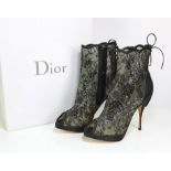 A pair of ladies vintage boxed and unworn CHRISTIAN DIOR FAVORITE OPENSBOOTIE from 2008 Open-toed