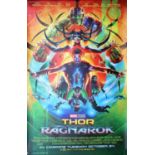 Marvel Studios, Thor: Ragnarok (2017) vinyl cinema banner, starring Idris Elba, Cate Blanchett,