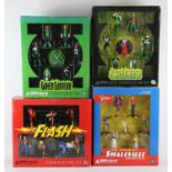 DC Direct boxed Seven-Piece PVC sets - a group of four sets, includes, The Flash – comprises,