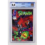 Image Comics: Spawn, No. 1, CGC Universal Grade 8.0 (May 1992) – Pitt pin-up by Dale Keown,