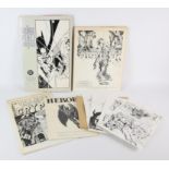 Comic-Artists: Portfolios – a group of five portfolios, a total of sixty-four prints and plates