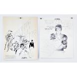 Neal Adams: The New Heroes Portfolio – a set of six Signed black and white lithograph prints