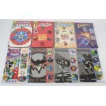 DC and Marvel Comics: Buttons and Collectors Pins Set – a group of eight sets (sealed) includes,