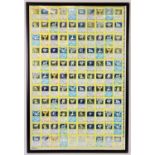 Pokemon TCG - Uncut Fossil Holo Sheet. This lot contains a framed uncut sheet featuring the