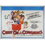 Carry On At Your Convenience (1971) British Quad film poster, comedy produced by Peter Rogers,