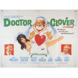Doctor in Clover (1966) British Quad film poster, folded, 30 x 40 inches.