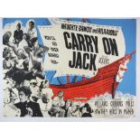 Carry on Jack (1960's) British Quad film poster, folded, 29.5 x 39.5 inches.