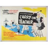 Carry On Teacher (1959) British Quad film poster, folded, 30 x 40 inches.