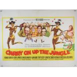 Carry on Up The Jungle (1970) British Quad film poster, art by Renato Fratini, folded,