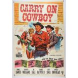 Carry On Cowboy (1966) UK One sheet film poster, artwork by Tom Chantrell, starring Kenneth