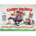 Carry On Dick (1974) British Quad film poster, comedy starring Hattie Jacques & Barbara Windsor,