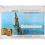 Deliverance (1972) British Quad film poster, Horror Thriller directed by John Boorman, folded,
