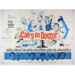 Carry on Doctor (Re-release) British Quad film poster, directed by Gerald Thomas, folded,