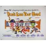 Don't Lose Your Head (1966) British Quad film poster from the Carry on series, artwork by Renato