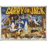 Carry On Jack (1963) British Quad film poster, artwork by Tom Chantrell, folded, 30 x 40 inches.