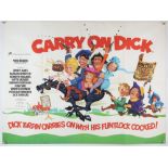 Carry On Dick (1973) British Quad film poster, artwork by Arnaldo Putzu, folded, 30 x 40 inches.