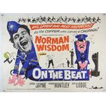 On The Beat (1962) British Quad film poster, signed clearly to the front by Norman Wisdom, Rank,