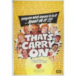 That's Carry On! (1977) UK One sheet film poster, starring Sid James & Kenneth Williams, Rank,