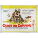 Carry on Camping (1969) British Quad film poster for the 17 th entry in the British comedy series