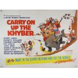 Carry On Up The Khyber (1968) British Quad film poster, comedy starring Sidney James & Kenneth